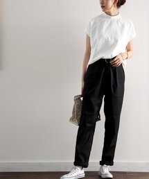 Dickies（ディッキーズ）の「【Dickies ディッキーズ】 タック入り無地ストレッチハイウエストストレートイージーパンツ（フルレングス）（チノパンツ・レディース）」