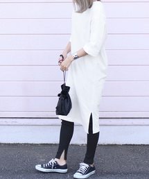 reca | バックツイストコットンワンピース レギンスセット(ワンピース)