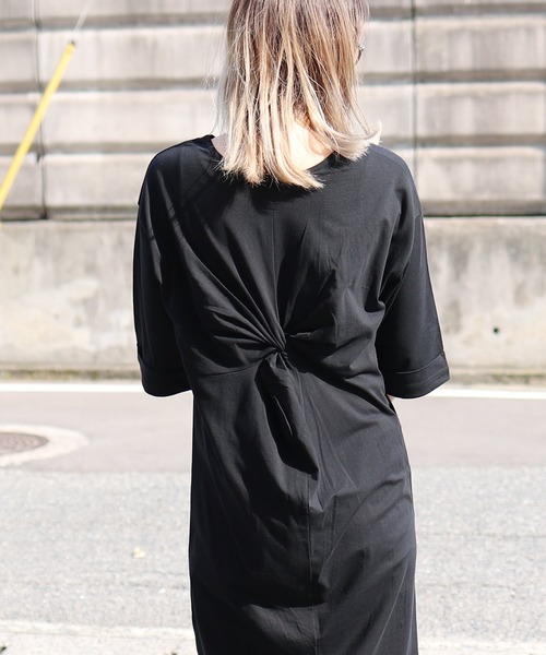 reca(レカ)の「バックツイストコットンワンピース レギンスセット(ワンピース・レディース・ブラック/ベージュ/オフホワイト/ダークグレー/グレー系その他/カーキ・FREE)」の11枚目の写真