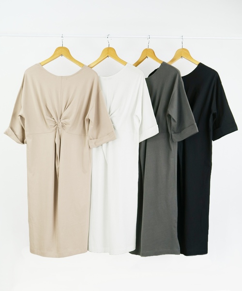 reca(レカ)の「バックツイストコットンワンピース レギンスセット(ワンピース・レディース・ブラック/ベージュ/オフホワイト/ダークグレー/グレー系その他/カーキ・FREE)」の22枚目の写真