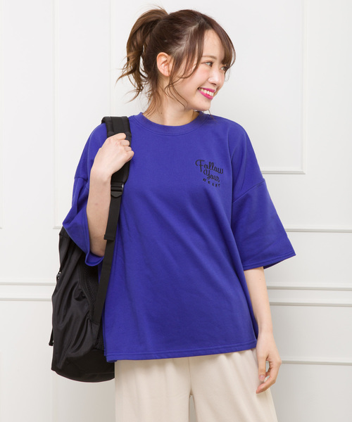 SpRay(スプレイ)の「【WEB限定】ミニ裏毛BACKフォト半袖カットソー(Tシャツ/カットソー・レディース・オフホワイト/チャコールグレー/ブラック/ベージュ/ブルー・FREE)」の5枚目の写真