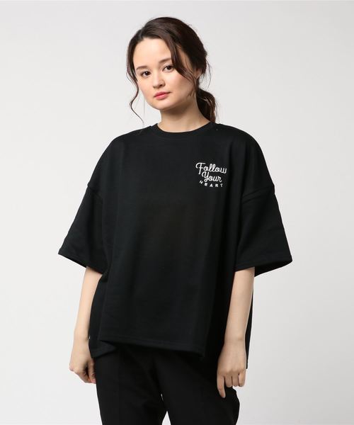 SpRay(スプレイ)の「【WEB限定】ミニ裏毛BACKフォト半袖カットソー(Tシャツ/カットソー・レディース・オフホワイト/チャコールグレー/ブラック/ベージュ/ブルー・FREE)」の13枚目の写真