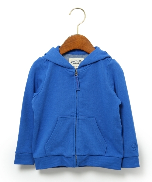green label relaxing（グリーンレーベルリラクシング）の「【KIDS】ミニウラケ gシシュウパーカー ◆（パーカー・キッズ・イエロー/コバルトブルー・S/105/95/L/125/M/115）」の2枚目の写真