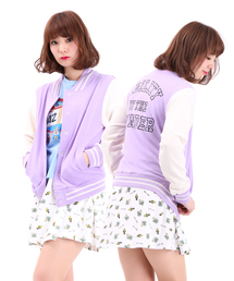 WEGO/スウェットバック刺繍スタジャン