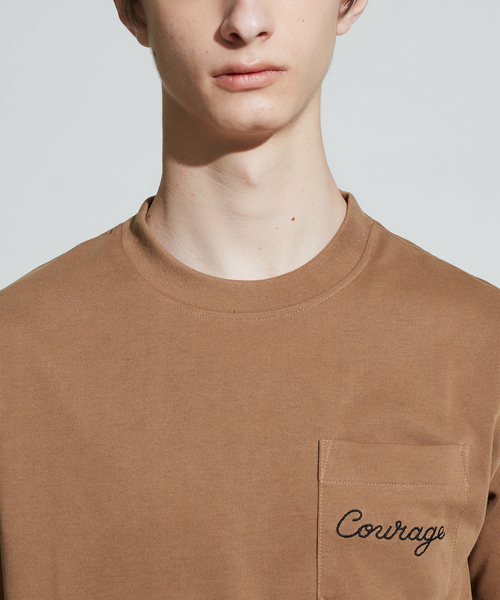 ABAHOUSE（アバハウス）の「【別注】CEIZER LOGO刺繍　ポケット半袖Tシャツ（Tシャツ/カットソー・メンズ・ホワイト/ベージュ/ネイビー・44/46）」の7枚目の写真