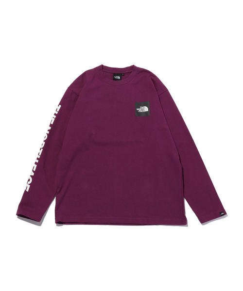 THE NORTH FACE（ザノースフェイス）の「＜THE NORTH FACE＞ LOGO LONG SLEEVE TEE/Tシャツ（Tシャツ/カットソー・メンズ・ホワイト/ブラック/パープル/ベージュ・MEDIUM/X-LARGE/LARGE）」の4枚目の写真