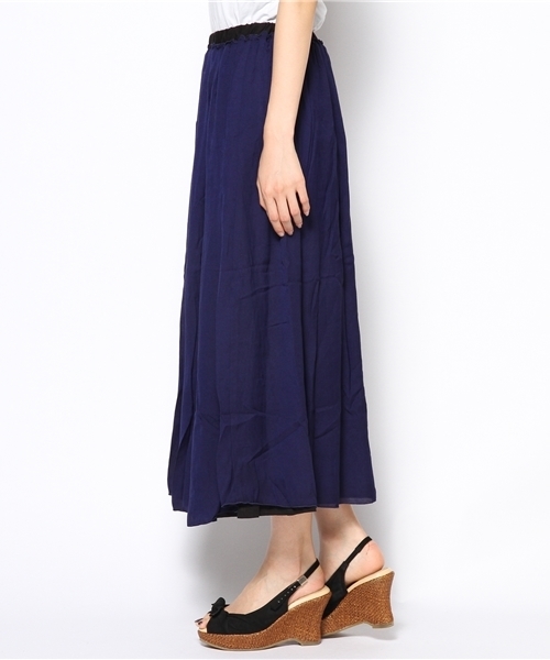 DISCOAT（ディスコート）の「【Discoat】リバーシブルロングスカート（スカート・レディース・オフホワイト/ネイビー・ﾌﾘ-）」の9枚目の写真