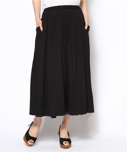 DISCOAT（ディスコート）の「【Discoat】リバーシブルロングスカート（スカート・レディース・オフホワイト/ネイビー・ﾌﾘ-）」の7枚目の写真