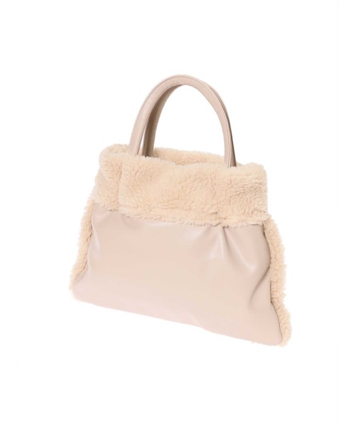 fifth(フィフス)の「フェイクムートンリバーシブルバッグ(ショルダーバッグ・レディース・アイボリー/ベージュ・FREE)」の3枚目の写真