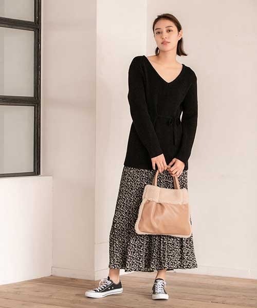 fifth(フィフス)の「フェイクムートンリバーシブルバッグ(ショルダーバッグ・レディース・アイボリー/ベージュ・FREE)」の11枚目の写真