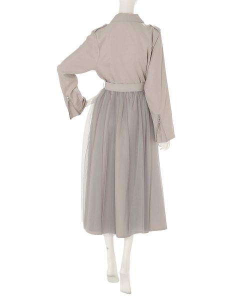 jouetie（ジュエティ）の「チュールドッキングライダースワンピース【WEB限定】（ワンピース・レディース・グレー/ピンク・MEDIUM）」の15枚目の写真