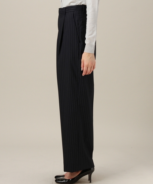 BEAUTY&YOUTH UNITED ARROWS（ビューティーアンドユースユナイテッドアローズ）の「BYBC トロストライプ ワイドパンツ ◆（スラックス・レディース・ブラック/ネイビー・SMALL/MEDIUM）」の6枚目の写真