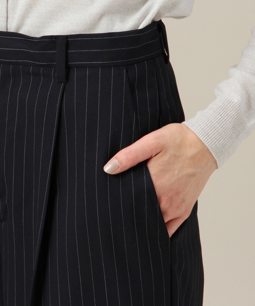 BEAUTY&YOUTH UNITED ARROWS（ビューティーアンドユースユナイテッドアローズ）の「BYBC トロストライプ ワイドパンツ ◆（スラックス・レディース・ブラック/ネイビー・SMALL/MEDIUM）」の10枚目の写真