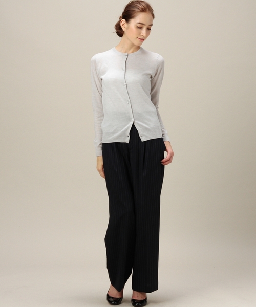 BEAUTY&YOUTH UNITED ARROWS（ビューティーアンドユースユナイテッドアローズ）の「BYBC トロストライプ ワイドパンツ ◆（スラックス・レディース・ブラック/ネイビー・SMALL/MEDIUM）」の13枚目の写真