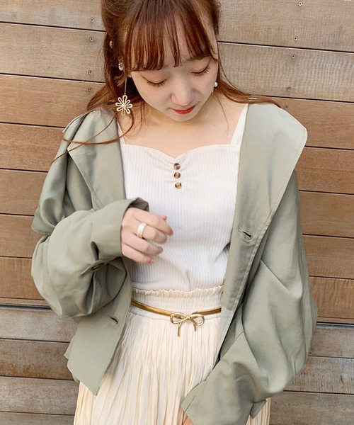 apres jour（アプレジュール）の「ショートトレンチ【ZOZOTOWN限定アイテム】（トレンチコート・レディース・ベージュ/ミント/モカ/ライトベージュ・フリー）」の19枚目の写真