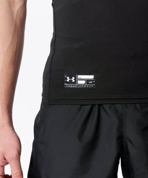 UNDER ARMOUR(アンダーアーマー)の「UAヒートギアアーマー コンプレッション スリーブレス モックネック シャツ(ベースボール/メンズ)(Tシャツ/カットソー・メンズ・ブラック/ネイビー・XXL/LG/SM/MD/XL/3XL)」の14枚目の写真