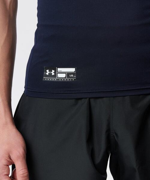 UNDER ARMOUR(アンダーアーマー)の「UAヒートギアアーマー コンプレッション スリーブレス モックネック シャツ(ベースボール/メンズ)(Tシャツ/カットソー・メンズ・ブラック/ネイビー・XXL/LG/SM/MD/XL/3XL)」の20枚目の写真