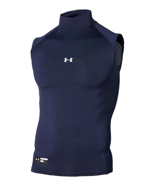 UNDER ARMOUR(アンダーアーマー)の「UAヒートギアアーマー コンプレッション スリーブレス モックネック シャツ(ベースボール/メンズ)(Tシャツ/カットソー・メンズ・ブラック/ネイビー・XXL/LG/SM/MD/XL/3XL)」の8枚目の写真