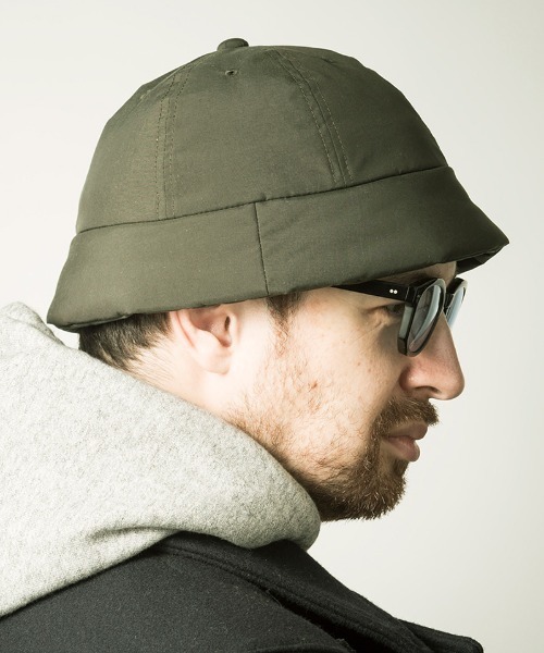 Mighty Shine（マイティシャイン）の「mko8893-AIRY LIGHT DOWN UMBRELLA HAT ライトダウンハット（ハット・メンズ・ベージュ/グレー系その他/ブルーグレー・FREE）」の2枚目の写真