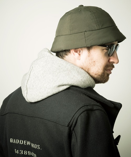 Mighty Shine（マイティシャイン）の「mko8893-AIRY LIGHT DOWN UMBRELLA HAT ライトダウンハット（ハット・メンズ・ベージュ/グレー系その他/ブルーグレー・FREE）」の4枚目の写真