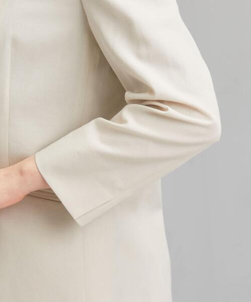 green label relaxing（グリーンレーベルリラクシング）の「[手洗い可能/エアラブルシック] ◆FM ロング テーラード ジャケット（テーラードジャケット・レディース・ナチュラル/ベージュ/ネイビー・38/40/36/34）」の4枚目の写真