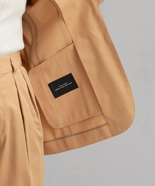 green label relaxing（グリーンレーベルリラクシング）の「[手洗い可能/エアラブルシック] ◆FM ロング テーラード ジャケット（テーラードジャケット・レディース・ナチュラル/ベージュ/ネイビー・38/40/36/34）」の14枚目の写真