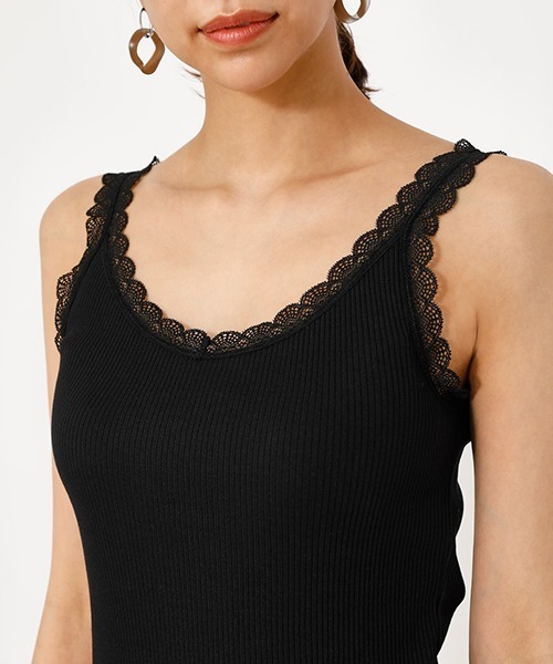 AZUL by moussy(アズールバイマウジー)の「BASIC LACE CAMISOLE/ベーシックレースキャミソール(キャミソール・レディース・ライトベージュ/ホワイト/ブラック/ライトカーキ・SMALL/MEDIUM)」の22枚目の写真