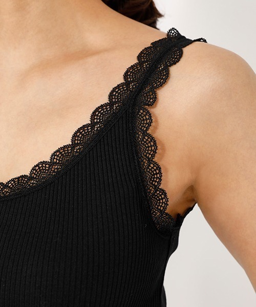 AZUL by moussy(アズールバイマウジー)の「BASIC LACE CAMISOLE/ベーシックレースキャミソール(キャミソール・レディース・ライトベージュ/ホワイト/ブラック/ライトカーキ・SMALL/MEDIUM)」の20枚目の写真