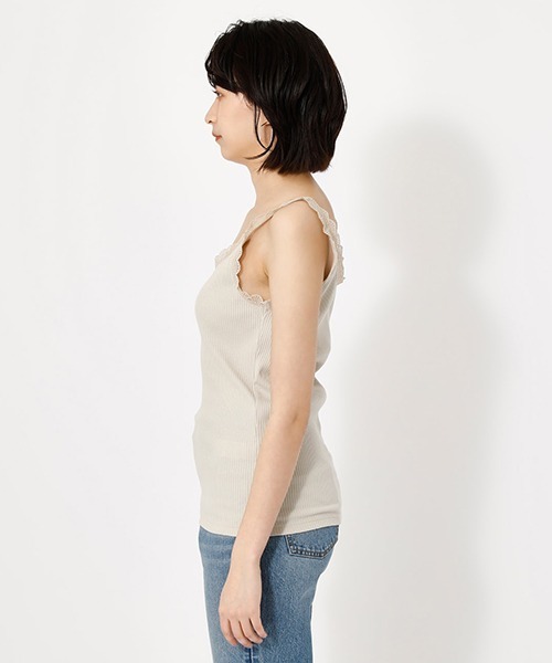 AZUL by moussy(アズールバイマウジー)の「BASIC LACE CAMISOLE/ベーシックレースキャミソール(キャミソール・レディース・ライトベージュ/ホワイト/ブラック/ライトカーキ・SMALL/MEDIUM)」の17枚目の写真