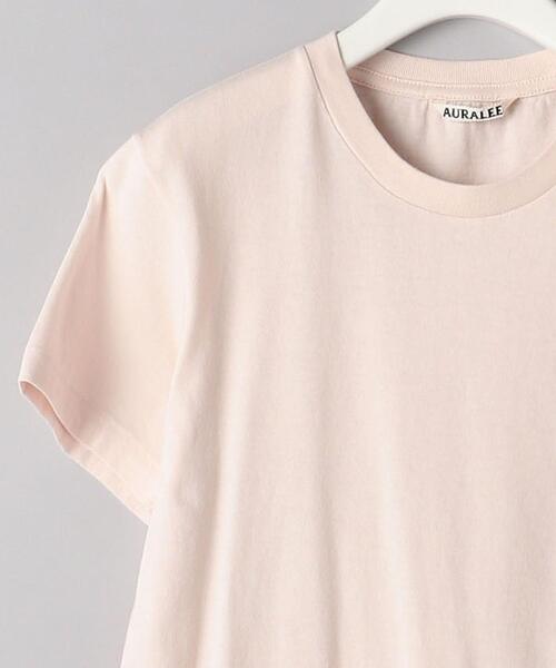 AURALEE(オーラリー)の「<AURALEE(オーラリー)>クルーネック Tシャツ ■■■(Tシャツ/カットソー・レディース・ホワイト/ブラック/ライトピンク・1)」の6枚目の写真