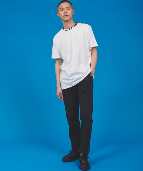 TOMMY HILFIGER(トミーヒルフィガー)の「コットンベーシック ロゴ Tシャツ(Tシャツ/カットソー・メンズ・ホワイト/レッド/ブラック/ブルー/グレー・SMALL/MEDIUM/LARGE/X-LARGE)」の6枚目の写真