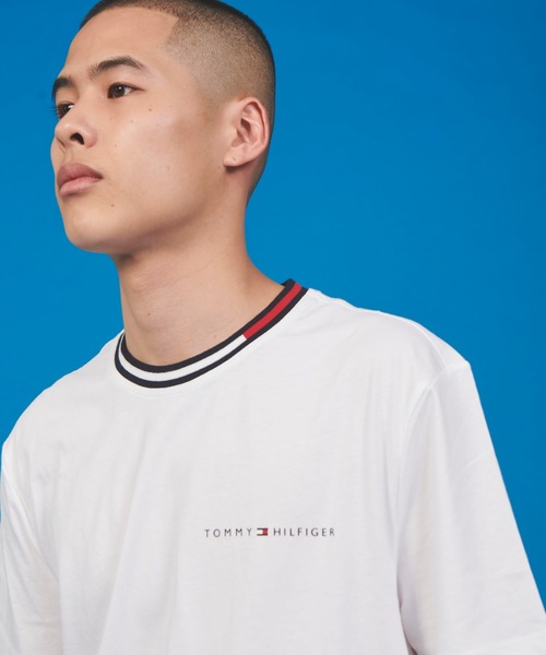 TOMMY HILFIGER(トミーヒルフィガー)の「コットンベーシック ロゴ Tシャツ(Tシャツ/カットソー・メンズ・ホワイト/レッド/ブラック/ブルー/グレー・SMALL/MEDIUM/LARGE/X-LARGE)」の7枚目の写真