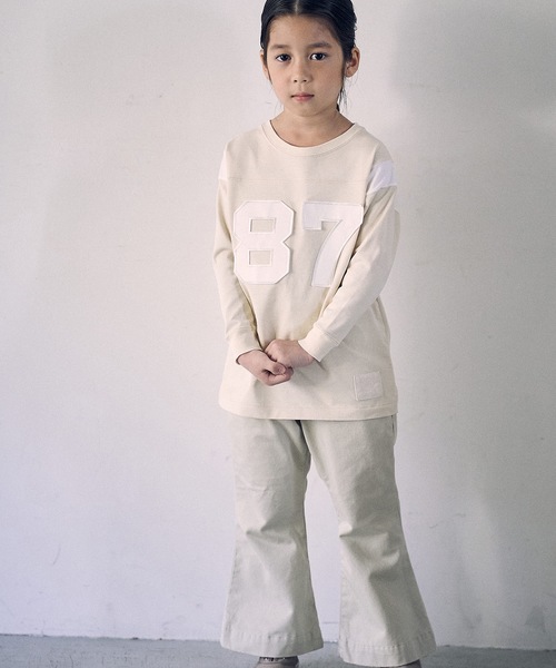 ★ SEA 美品　FOOT BALL ナンバリング　長袖カットソー87 ベージュ ☆ SEA 美品 FOOT BALL ナンバリング 長袖カットソー87 ベージュ