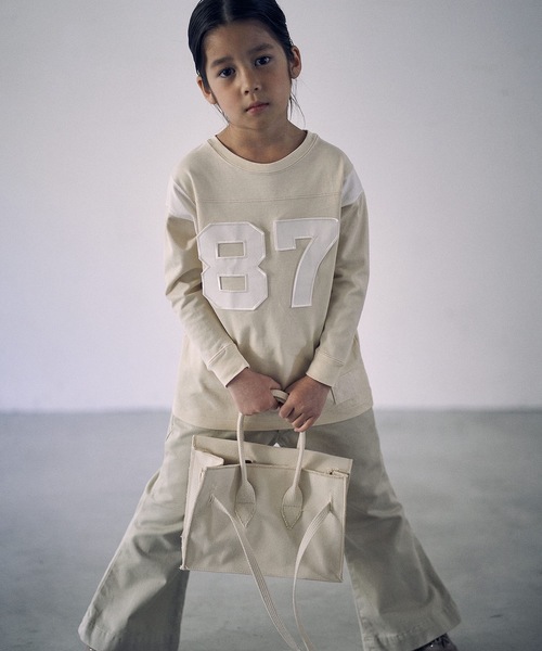 ★ SEA 美品　FOOT BALL ナンバリング　長袖カットソー87 ベージュ ☆ SEA 美品 FOOT BALL ナンバリング 長袖カットソー87 ベージュ