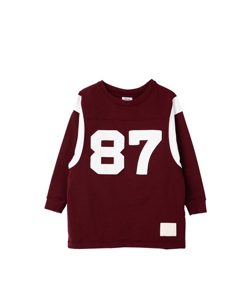 SEA(シー)の「SEA CHIBI VINTAGE 87 FOOTBALL TEE(Tシャツ/カットソー・キッズ・オフホワイト/バーガンディー・2/0/1)」の10枚目の写真