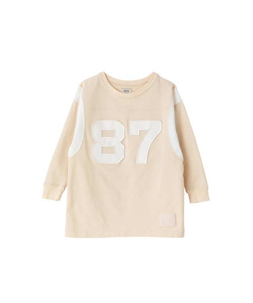 SEA(シー)の「SEA CHIBI VINTAGE 87 FOOTBALL TEE(Tシャツ/カットソー・キッズ・オフホワイト/バーガンディー・2/0/1)」の16枚目の写真