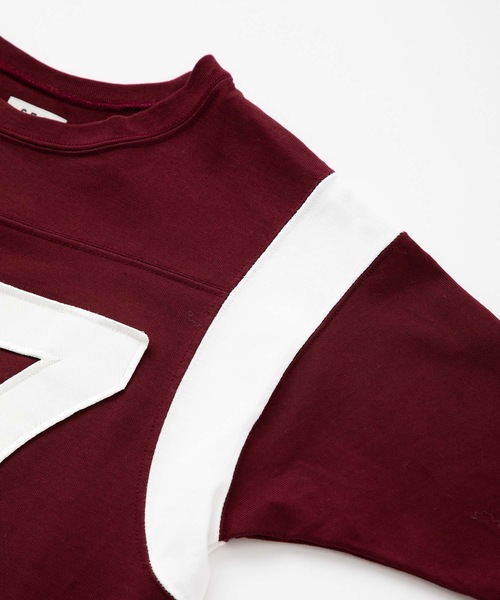 SEA(シー)の「SEA CHIBI VINTAGE 87 FOOTBALL TEE(Tシャツ/カットソー・キッズ・オフホワイト/バーガンディー・2/0/1)」の15枚目の写真