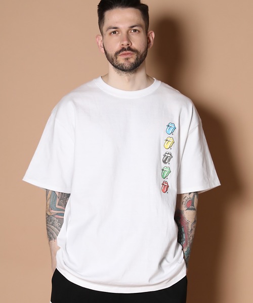 PERK GAPS（パークギャップス）の「ローリングストーンズ コラボ 5カラー リップス&タン 半袖Tシャツ（Tシャツ/カットソー・メンズ・ホワイト/ブラック・M/L）」の9枚目の写真