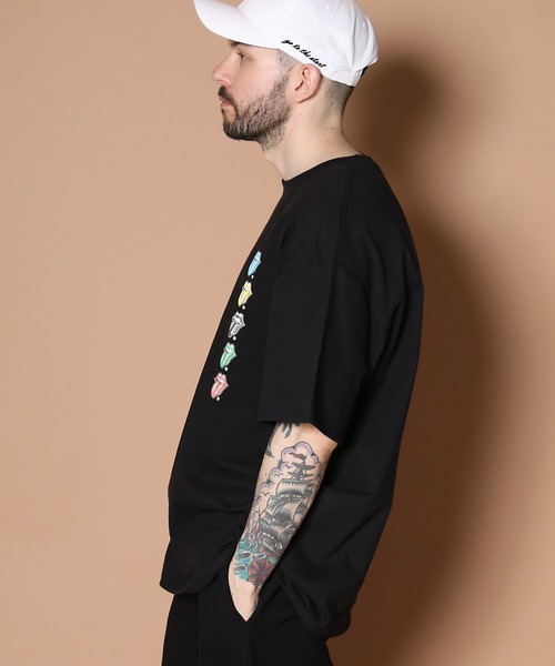 PERK GAPS（パークギャップス）の「ローリングストーンズ コラボ 5カラー リップス&タン 半袖Tシャツ（Tシャツ/カットソー・メンズ・ホワイト/ブラック・M/L）」の12枚目の写真