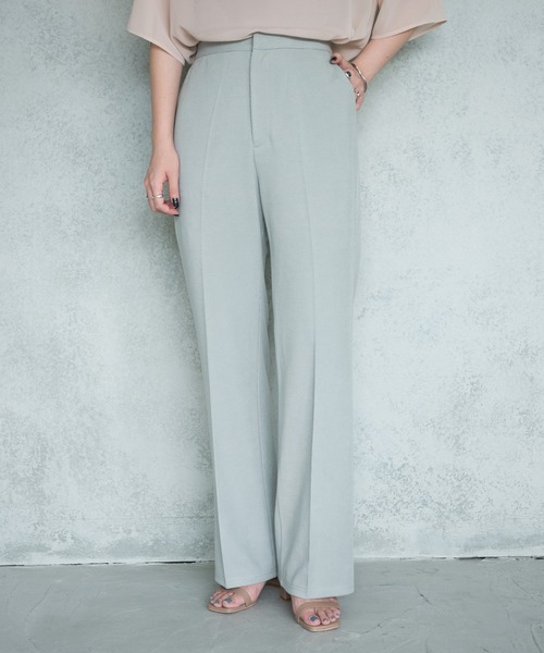 Aunt Marie's（アントマリーズ）の「AUNT MARIE'S センタープレスリブフレアパンツ（その他パンツ・レディース・ブラウン/ライトグリーン/ブラック・FREE）」の6枚目の写真