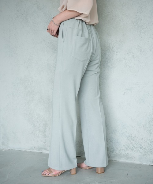 Aunt Marie's（アントマリーズ）の「AUNT MARIE'S センタープレスリブフレアパンツ（その他パンツ・レディース・ブラウン/ライトグリーン/ブラック・FREE）」の8枚目の写真