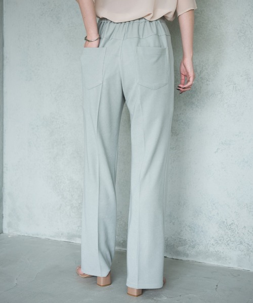 Aunt Marie's（アントマリーズ）の「AUNT MARIE'S センタープレスリブフレアパンツ（その他パンツ・レディース・ブラウン/ライトグリーン/ブラック・FREE）」の9枚目の写真