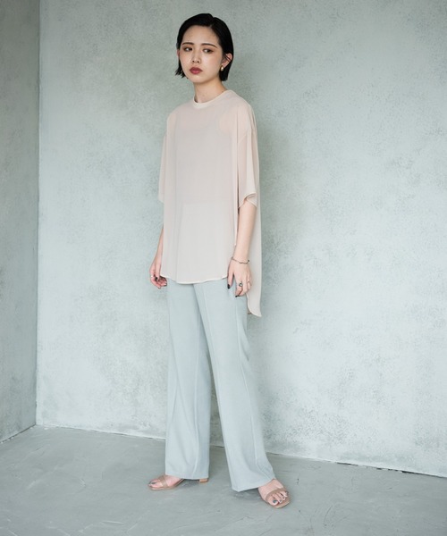 Aunt Marie's（アントマリーズ）の「AUNT MARIE'S センタープレスリブフレアパンツ（その他パンツ・レディース・ブラウン/ライトグリーン/ブラック・FREE）」の11枚目の写真