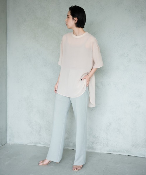 Aunt Marie's（アントマリーズ）の「AUNT MARIE'S センタープレスリブフレアパンツ（その他パンツ・レディース・ブラウン/ライトグリーン/ブラック・FREE）」の14枚目の写真