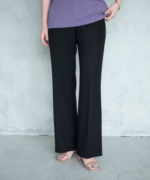 Aunt Marie's（アントマリーズ）の「AUNT MARIE'S センタープレスリブフレアパンツ（その他パンツ・レディース・ブラウン/ライトグリーン/ブラック・FREE）」の15枚目の写真