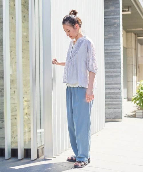 cepo（セポ）の「ドビーレース　シアーブラウス（シャツ/ブラウス・レディース・ブラック/グレー/オフホワイト/ピンク/ミント・M）」の10枚目の写真