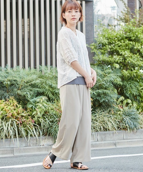 cepo（セポ）の「ドビーレース　シアーブラウス（シャツ/ブラウス・レディース・ブラック/グレー/オフホワイト/ピンク/ミント・M）」の17枚目の写真