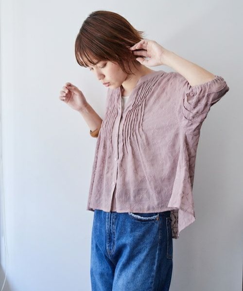 cepo（セポ）の「ドビーレース　シアーブラウス（シャツ/ブラウス・レディース・ブラック/グレー/オフホワイト/ピンク/ミント・M）」の15枚目の写真