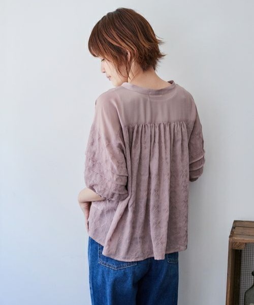 cepo（セポ）の「ドビーレース　シアーブラウス（シャツ/ブラウス・レディース・ブラック/グレー/オフホワイト/ピンク/ミント・M）」の14枚目の写真