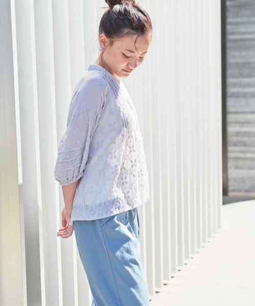 cepo（セポ）の「ドビーレース　シアーブラウス（シャツ/ブラウス・レディース・ブラック/グレー/オフホワイト/ピンク/ミント・M）」の11枚目の写真